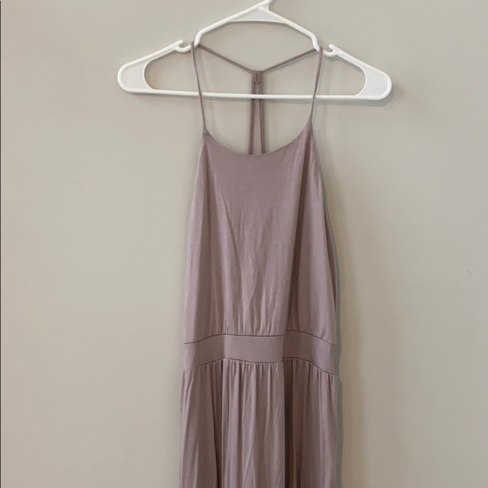 Silvergate Taupe/Coral/Pink Trapeze Maxi Dress Size Large - Picture 4 of 11
